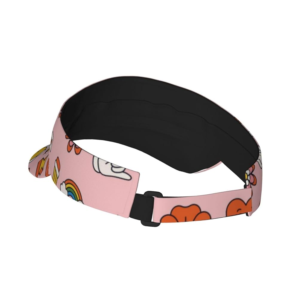 Xiso Ver Retro 70s Hippie Visor Hats for Women Adult Unisex